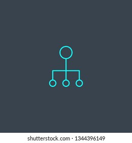 conduct concept blue line icon. Simple thin element on dark background. conduct concept outline symbol design. Can be used for web and mobile UI/UX