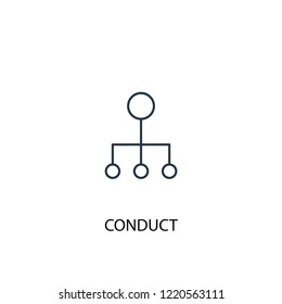 conduct concept line icon. Simple element illustration. conduct concept outline symbol design. Can be used for web and mobile UI/UX