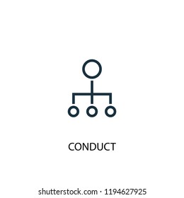conduct icon. Simple element illustration. conduct concept symbol design. Can be used for web and mobile.