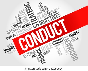 Conduct word cloud, business concept