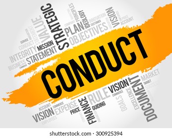 Conduct word cloud, business concept