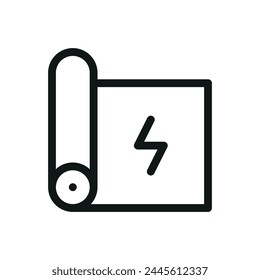 Conductive fabric isolated icon with editable stroke