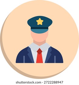 Icono de estilo de círculo plano de conductor