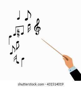 Conductor Hands Concept. 