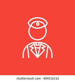 Conductor line icon.
