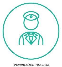 Conductor line icon.