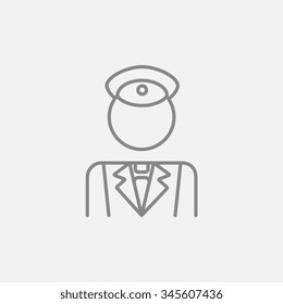 Conductor line icon for web, mobile and infographics. Vector dark grey icon isolated on light grey background.