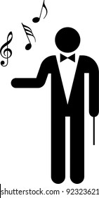 Conductor of an orchestra pictogram