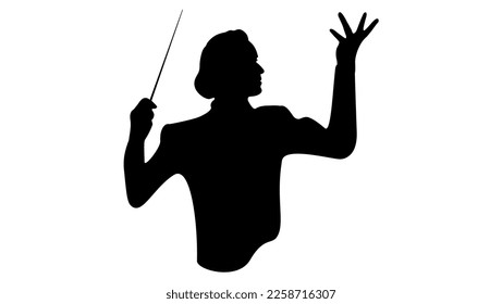 conductor silhouette, high quality vector