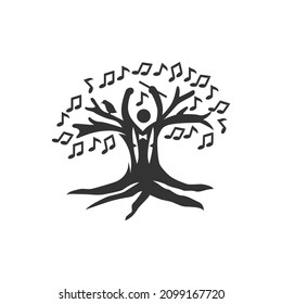 Conductor Tree Music Orchestra Icon Illustration Brand Identity