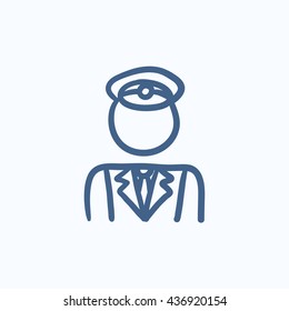 Vektorgrafik-Leitsymbol einzeln auf Hintergrund. Handgezeichnete Führersymbol. Bildbearbeitungs-Symbol für Infografik, Website oder App.