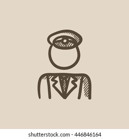 Conductor vector sketch icon isolated on background. Hand drawn Conductor icon. Conductor sketch icon for infographic, website or app.