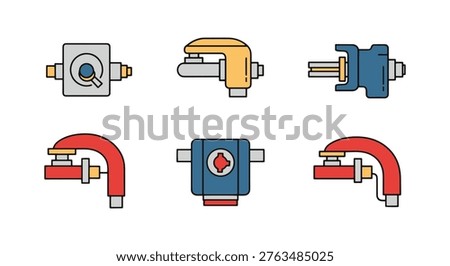 Conduit Bender Line art vector clean colorful abstract