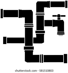 Conduit on white background. Vector illustration.