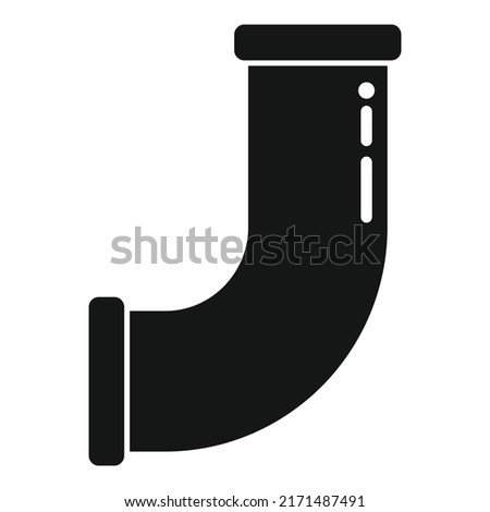 Conduit pipe icon simple vector. Water plumbing. Steel system