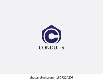 Conduciones Resumen de letras c diseño de logotipo moderno