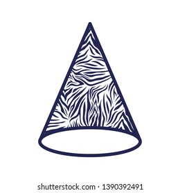 cone with animal print pattern ninetys style