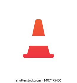 Cone Barrier Construction sports Icon. Vector Illustration isolated on white background.
