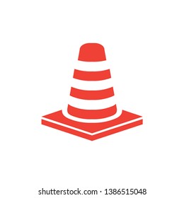 cone barrier illustration icon logo template