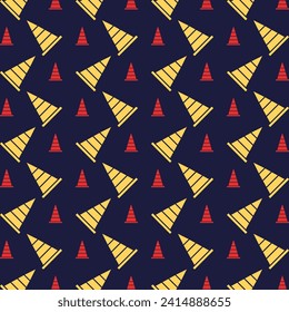 Cone blue background trendy repeating colorful pattern vector illustration