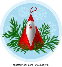 Cone cap in the shape of Santa Claus