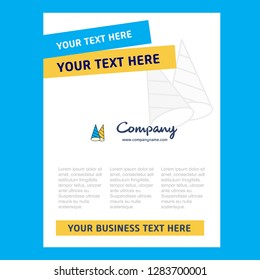 Cone cap Title Page Design for Company profile ,annual report, presentations, leaflet, Brochure Vector Background