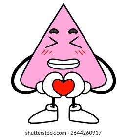 cone character illustration hand drawn isolated vector