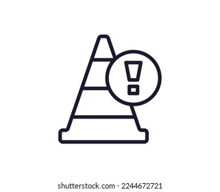Cone concept. Modern outline high quality illustration for banners, flyers and web sites. Editable stroke in trendy flat style. Line icon of cone 