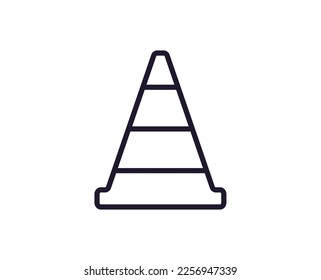 Cone concept. Modern outline high quality illustration for banners, flyers and web sites. Editable stroke in trendy flat style. Line icon of cone 
