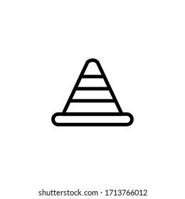 Cone construction icon outline style for your design