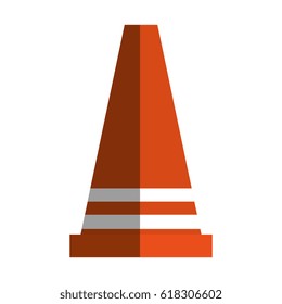 cone construction isolated icon
