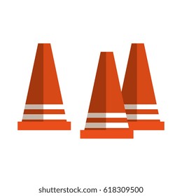 cone construction isolated icon