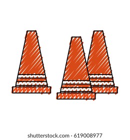 cone construction isolated icon