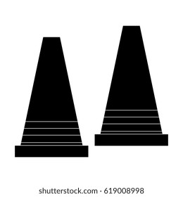 cone construction isolated icon