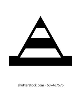 cone construction isolated icon