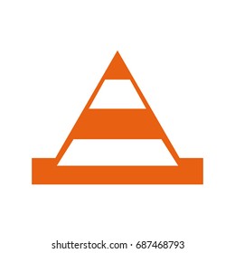cone construction isolated icon