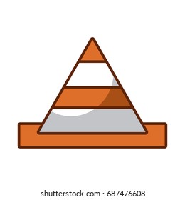 cone construction isolated icon