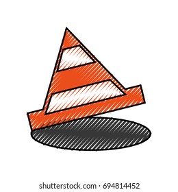 cone construction isolated icon