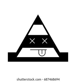 cone construction kawaii character