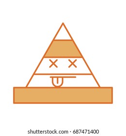 cone construction kawaii character
