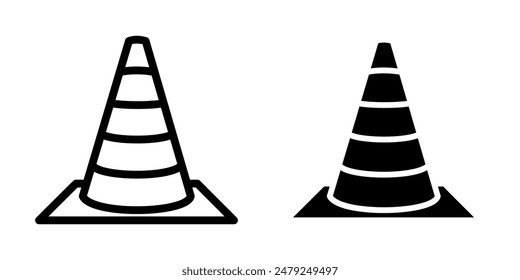 Cone Construction signal icon vector illustration