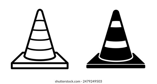 Cone Construction signal icon vector illustration