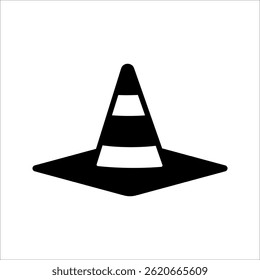Cone ilustração do vetor do ícone de sinal de construção