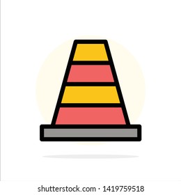 Cone, Construction, Tool Abstract Circle Background Flat color Icon