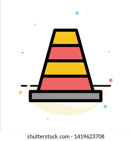 Cone, Construction, Tool Abstract Flat Color Icon Template