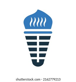 Cone, cream, sweet icon. Simple editable vector illustration.
