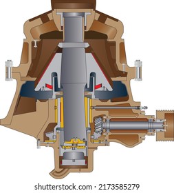 Cone Crusher - Sectional View