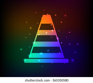 Cone design,rainbow concept,clean vector