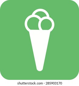 Cone, dessert, icecream icon vector image. Can also be used for sweets and confectionery. Suitable for use on web apps, mobile apps and print media.