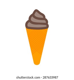 Cone, dessert, icecream icon vector image. Can also be used for sweets and confectionery. Suitable for use on web apps, mobile apps and print media.